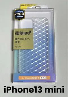 iPhone 13 mini ソフトケース クリア 麻の葉模様