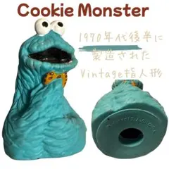 【希少】1984年 ビンテージ クッキーモンスターバンク セサミストリート 80~90sレトロ セサミストリート クッキーモンスター ソフビ貯金箱