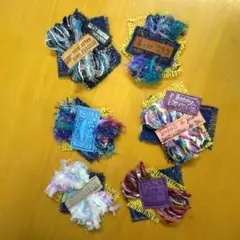 コラージュタグ　コーヒー豆麻袋　革タグ引き揃え糸リメイク素材