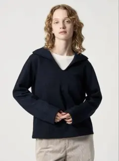 CLANE】WOOL RIB HOODED TIGHT TOPS ネイビー - メルカリ