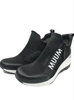 MUUMムーム スニーカー レディース スニーカー ニットスニーカー ロゴ 厚底