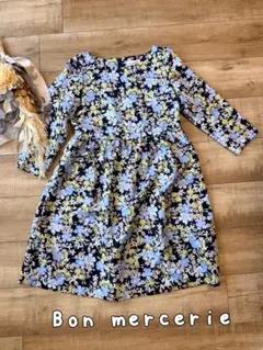 Bon mercerie フラワープリント ワンピース