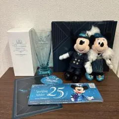 ディズニーシー25周年 ジュビリーガラ ぬいぐるみバッジ&グラス - メルカリ