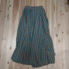 niko and ... チェック柄フレアロングスカート M