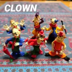 昭和レトロ ピエロ ミニチュアフィギュア 6体セット