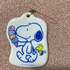 スヌーピー パスケース　ストラップ ピンク