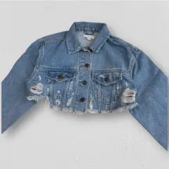 TOPSHOP クロップドデニムジャケット Gジャン 海外古着 ショート丈