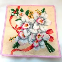 フェイラー FEILER ハンカチ タオルハンカチ 花柄 ホワイト シェニール織