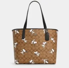 コーチ スヌーピー コラボ トートバッグ