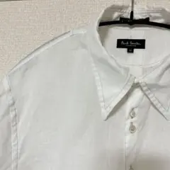 89 Paul Smith COLLECTION 半袖シャツ 白　リネン Mのサムネイル