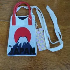 D.KELLY ニット バッグ 富士山 デザイン スマホ ショルダー バッグのサムネイル