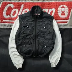00s Coleman ナイロンベスト 短丈 マルチポケット テック系 ステッチ