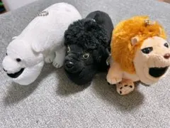 샤크렐 플래닛 동물 봉제인형 마스코트 키홀더 3체 세트