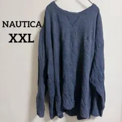 NAUTICA 【XXL】 長袖 Tシャツ ダークブルー