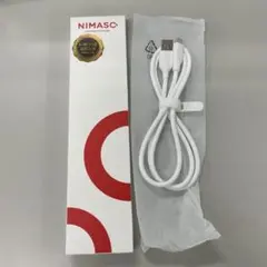 ② NIMASO ケーブル シリコン USB A Type C ホワイト 1m