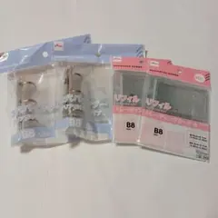 B8サイズ 3穴バインダー2個★ リフィル2袋（トレーディングカード用）セット☆