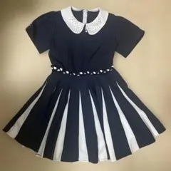 丸襟　ネイビーワンピース