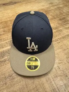 New Era 59FIFTY キャップ 7 3/8 ネイビー/ベージュ