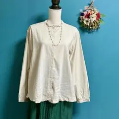 Samansa Mos2 サマンサモスモス フリルブラウス　綿100