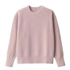 【無印良品】 型崩れしにくい糸で編んだクルーネックセーター