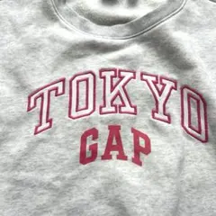 ギャップ　GAP TOKYOロゴ　グレー　ピンク　140