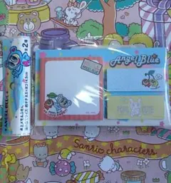 Angel Blue 卓上メモ＆ふせん 平成文具コレクション セリア