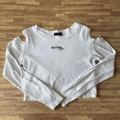 lovetoxic オフショルダー 長袖カットソー 150 白