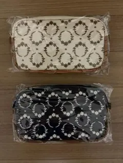 【新品】サマンサモスモス　ノベルティ　総刺繍ポシェット　２色【キナリ＆ネイビー】