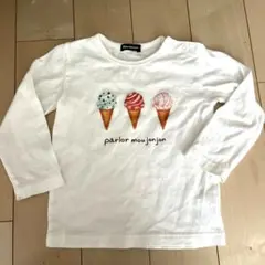 ムージョンジョン　アイス柄ロンT ホワイト