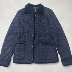 DKNY キルティングジャケット コーデュロイ襟 ブラック　M