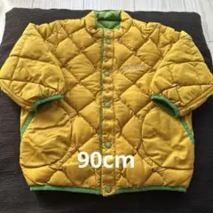モンベル　mont-bell ベビー　90 リバーシブルダウンジャケット　黄緑