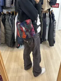 SWAG カラフルファーショルダーバッグ