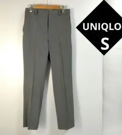 UNIQLOグレー ストライプ スラックス S
