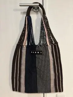 MARNI ストライプトートバッグ