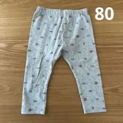 UNIQLO ベビー　レギンス　10分丈　男の子　乗り物　80