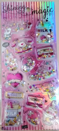 Shining magicスパンコール入り ぷっくりシール