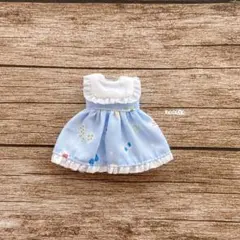 JANAYA ハンドメイド　オビツ11服　ノースリーブワンピース　水色
