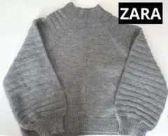 ZARA ザラ　トップス　ニット　薄手　ショート丈　グレー　Sサイズ　セーター