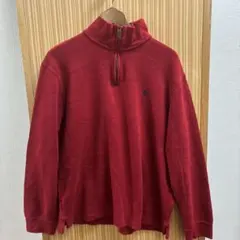 POLO RALPH LAUREN ハーフジップ ニット レッド