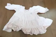 mamāraku フリル付きピンクワンピース 80cm