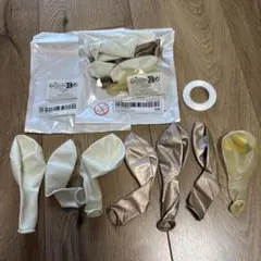 バルーン 風船 ホワイト ゴールド パーティーグッズ　14個