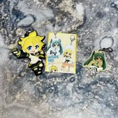 初音ミク 鏡音レン キーホルダー チャーム ラバーストラップ