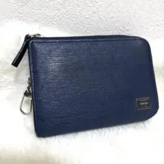 【希少】PORTER カレントL字ファスナー　ネイビー　コインケース