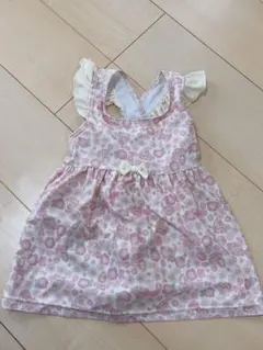 バースデイ 子供 女子 水着 ラプンツェル花柄ワンピース水着 110 帽子付き