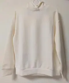 ホワイト フード付きパーカー