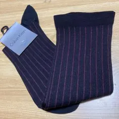 Calvin Klein motion ストライプソックス 黒/赤　長さ35cmのサムネイル