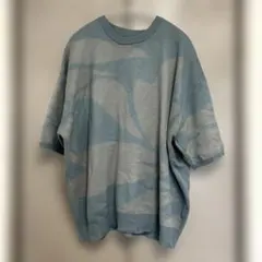 半袖ニット　メンズMサイズ ブルー系のサムネイル