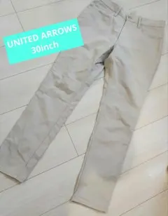 UNITED ARROWS ベージュ スリムフィット チノパン