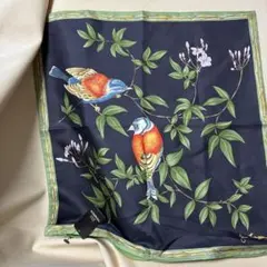 JIM THOMPSON シルク製　33×33㎝ 鳥と植物のクッションカバー