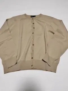 DAKS ウール100% カーディガン M ベージュ 金ボタンのサムネイル